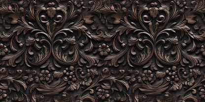 Carved Wood Dark Grey - Papers - 23-234