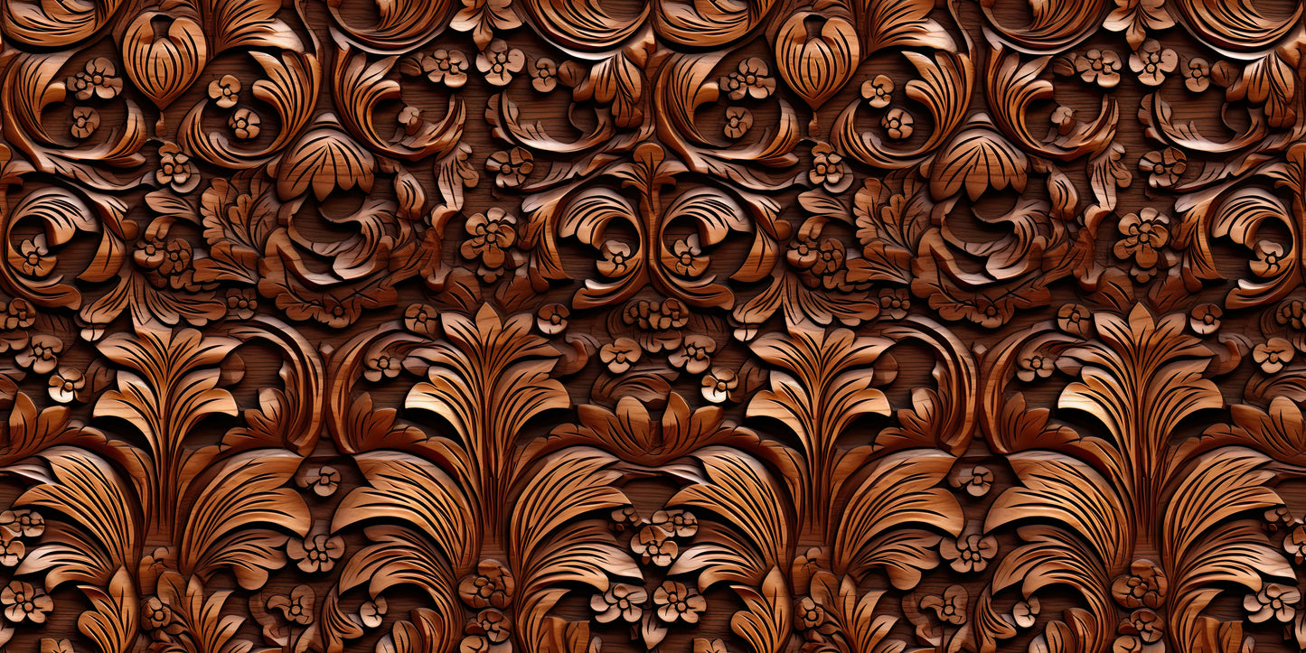 Carved Wood Brown - Papers - 23-236