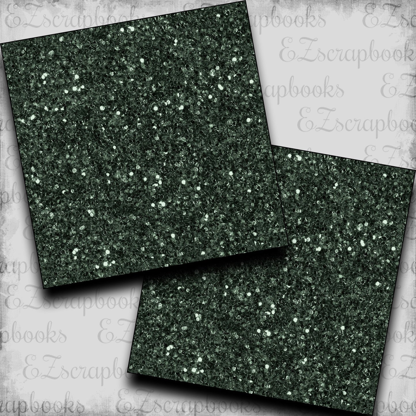 Forest Green Glitter - Scrapbook Papers - 23-294