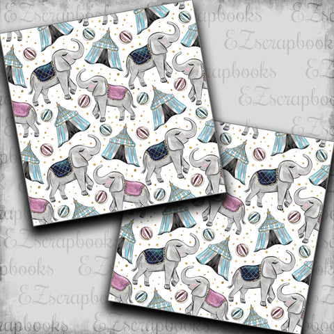 Baby Elephant Pink Scrapbooking Paper Collection