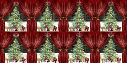 Christmas Glam Curtains & Trees - Papers - 23-644