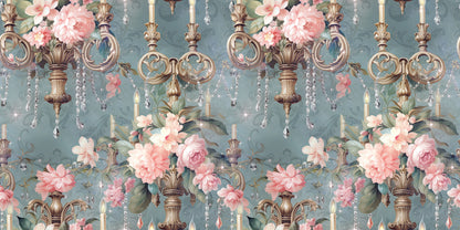 Fancy Chandeliers Blue - Scrapbook Papers - 23-737