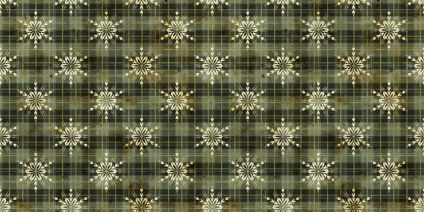 Country Christmas Plaid Snowflakes - Papers - 23-744