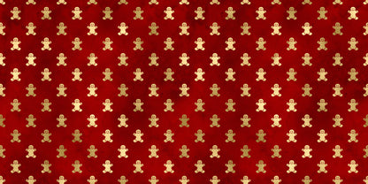 Golden Christmas Red Gingerbread - Papers - 23-753