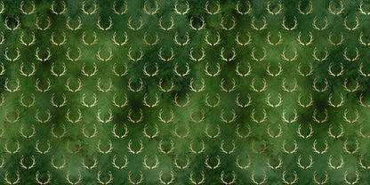 Golden Christmas Green Antlers - Papers - 23-756