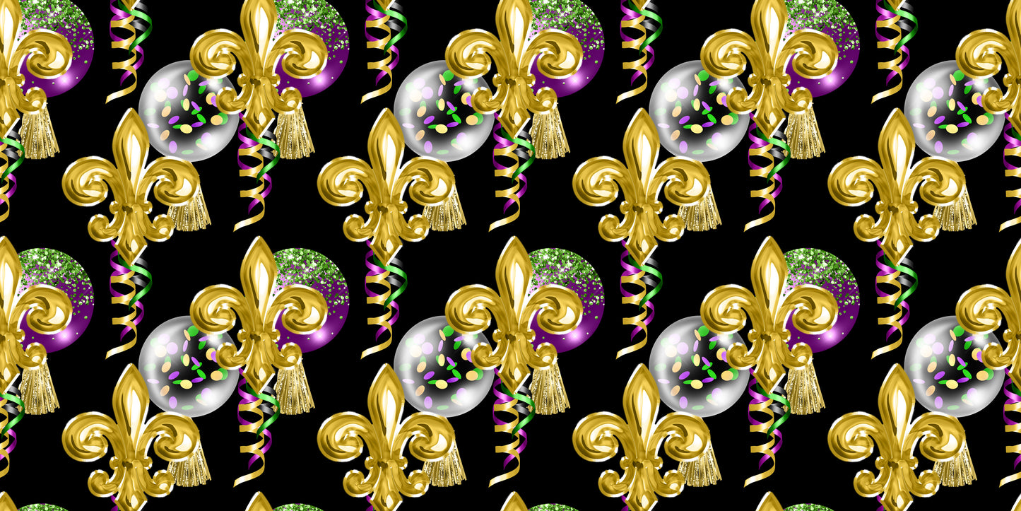 Mardi Gras Balloons Black - Scrapbook Papers - 23-762