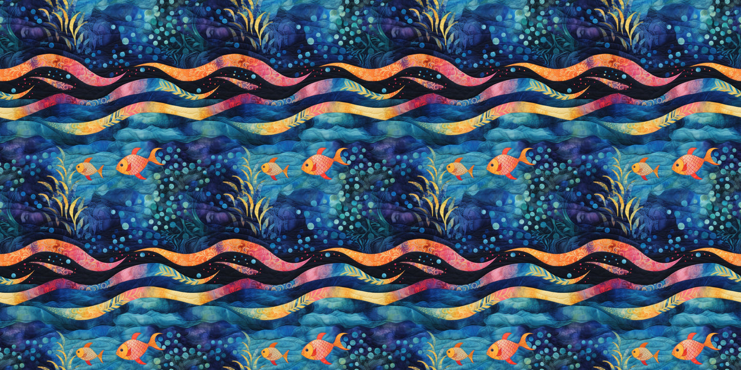 Ocean Quilt Fish & Waves - Scrapbook Papers - 23-771