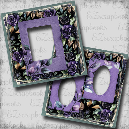 Twilight Flowers - EZ Digital Scrapbook Pages - INSTANT DOWNLOAD