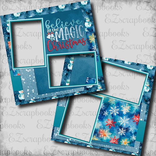 Magic of Christmas - EZ Digital Scrapbook Pages - INSTANT DOWNLOAD
