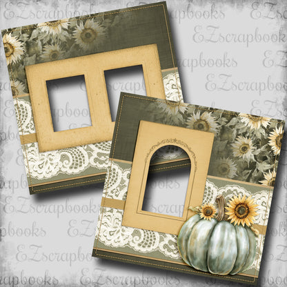 Grateful Pumpkin - Thanksgiving - EZ Digital Scrapbook Pages - INSTANT DOWNLOAD