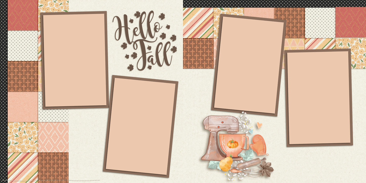 Thankful Kitchen - Set of 5 Double Page Layouts - 1638