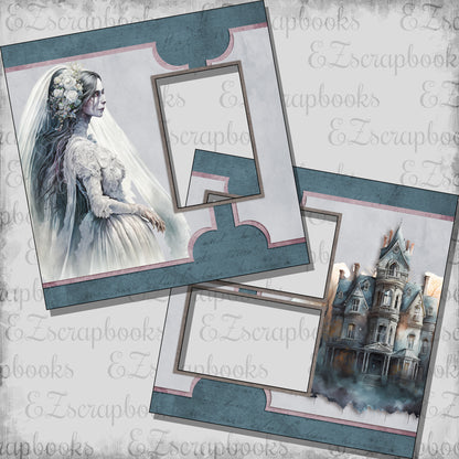 Haunted Mansion Bride - EZ Digital Scrapbook Pages - INSTANT DOWNLOAD