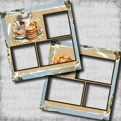 Campout Cookies - EZ Digital Scrapbook Pages - INSTANT DOWNLOAD