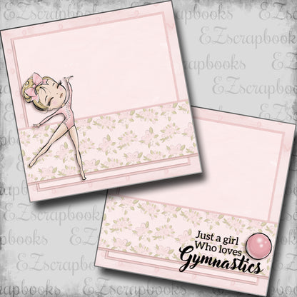 Gymnastics - Just a Girl Blonde NPM - Scrapbook Layout - 24-599