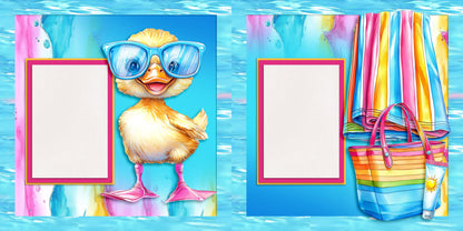 Waterpark Duckling - Scrapbook Layout - 25-754