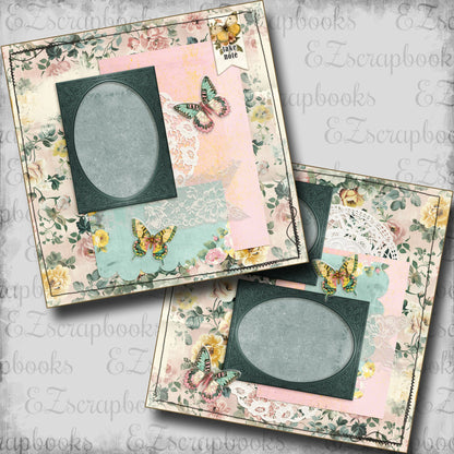 Floral Take Note - Scrapbook Layout - 24-710