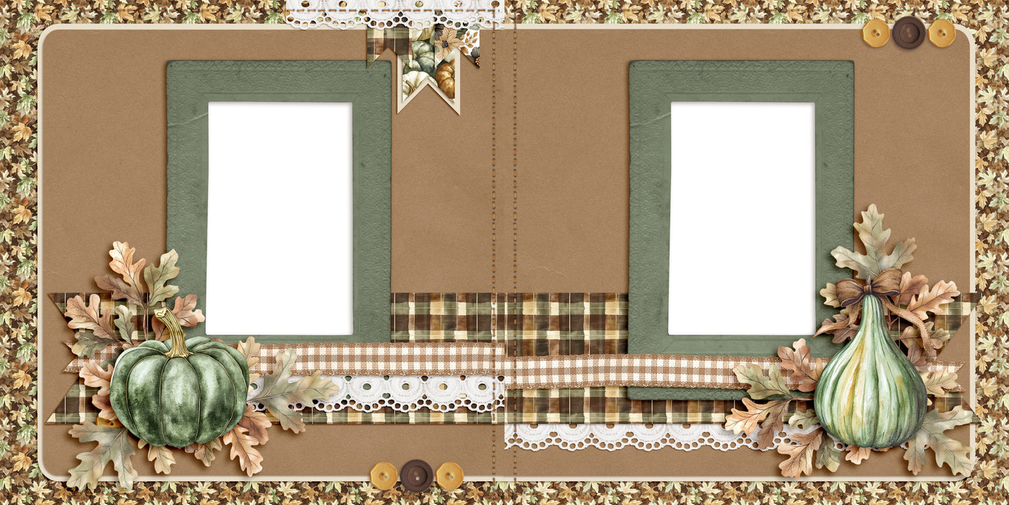 Autumn Gallery EZ Quick Pages -  Digital Bundle - 10 Digital Scrapbook Pages - INSTANT DOWNLOAD