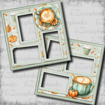 Pumpkin Latte - EZ Digital Scrapbook Pages - INSTANT DOWNLOAD