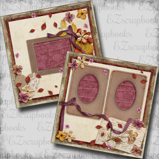 Falling Leaves - Scrapbook Layout - 25-872
