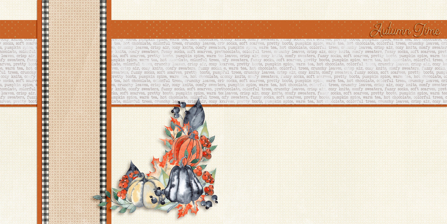 Autumn Time NPM - Set of 5 Double Page Layouts - 1637