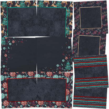 Christmas Wonderland NPM - Set of 5 Double Page Scrapbook Layouts - 24-1018