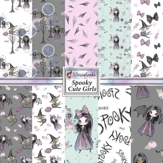 Spooky Cute Girls - 12X12 Paper Pack - 24-8004