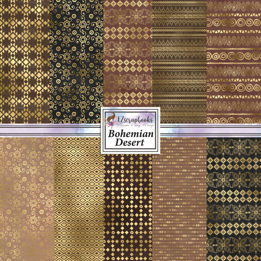 Bohemian Desert - 12X12 Scrapbook Paper Pack - 24-8015