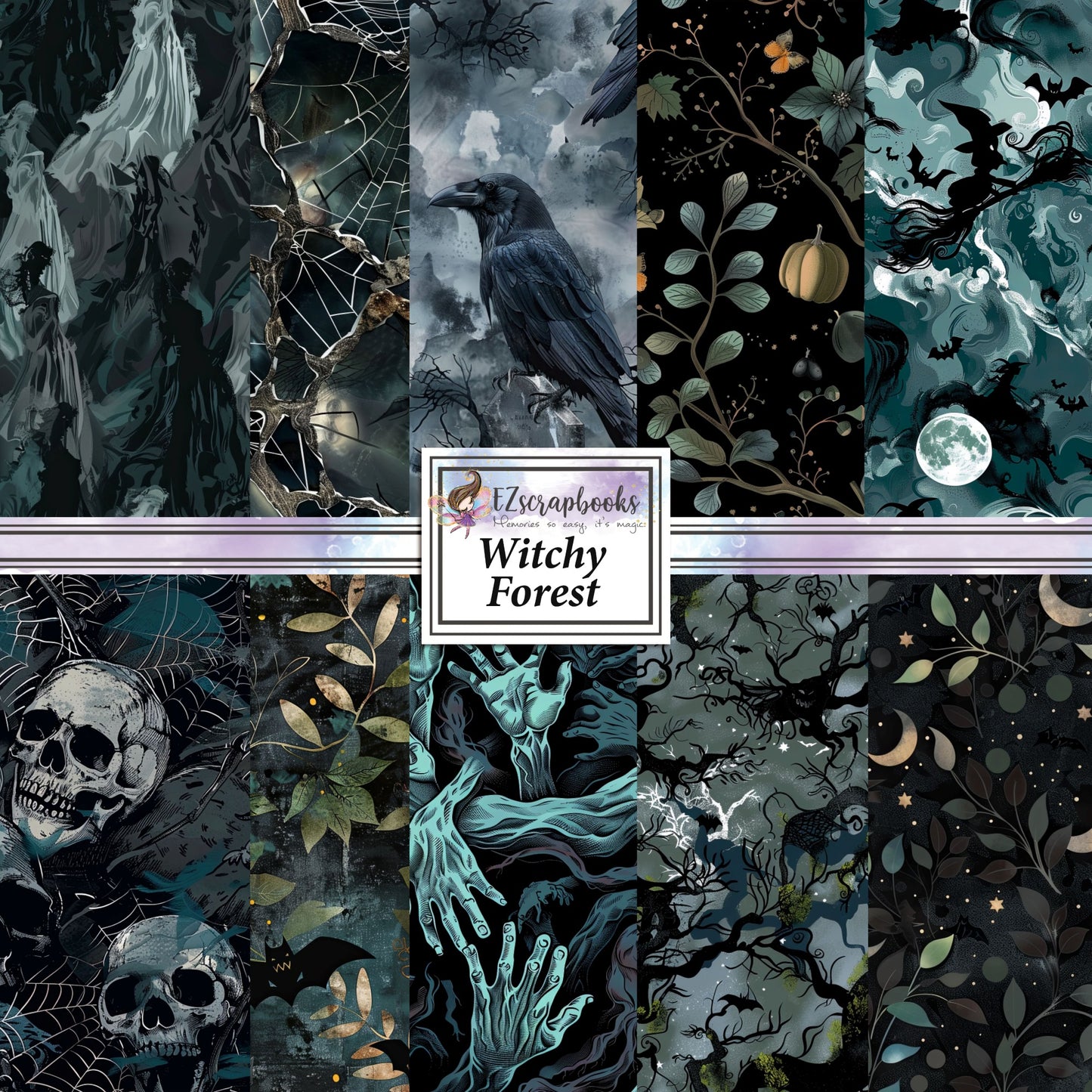 Witchy Forest - 12X12 Scrapbook Paper Pack - 24-8016