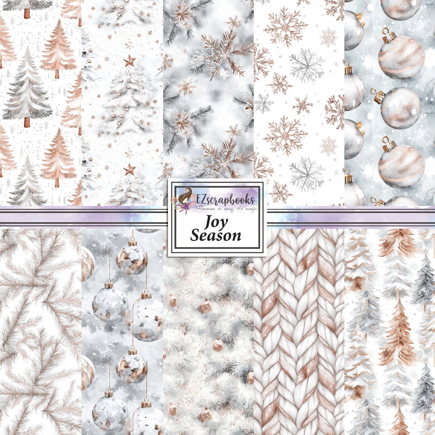 Joy Season - 12X12 Scrapbook Paper Pack - 24-8020