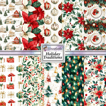 Holiday Tradtions - 12X12 Scrapbook Paper Pack - 24-8021