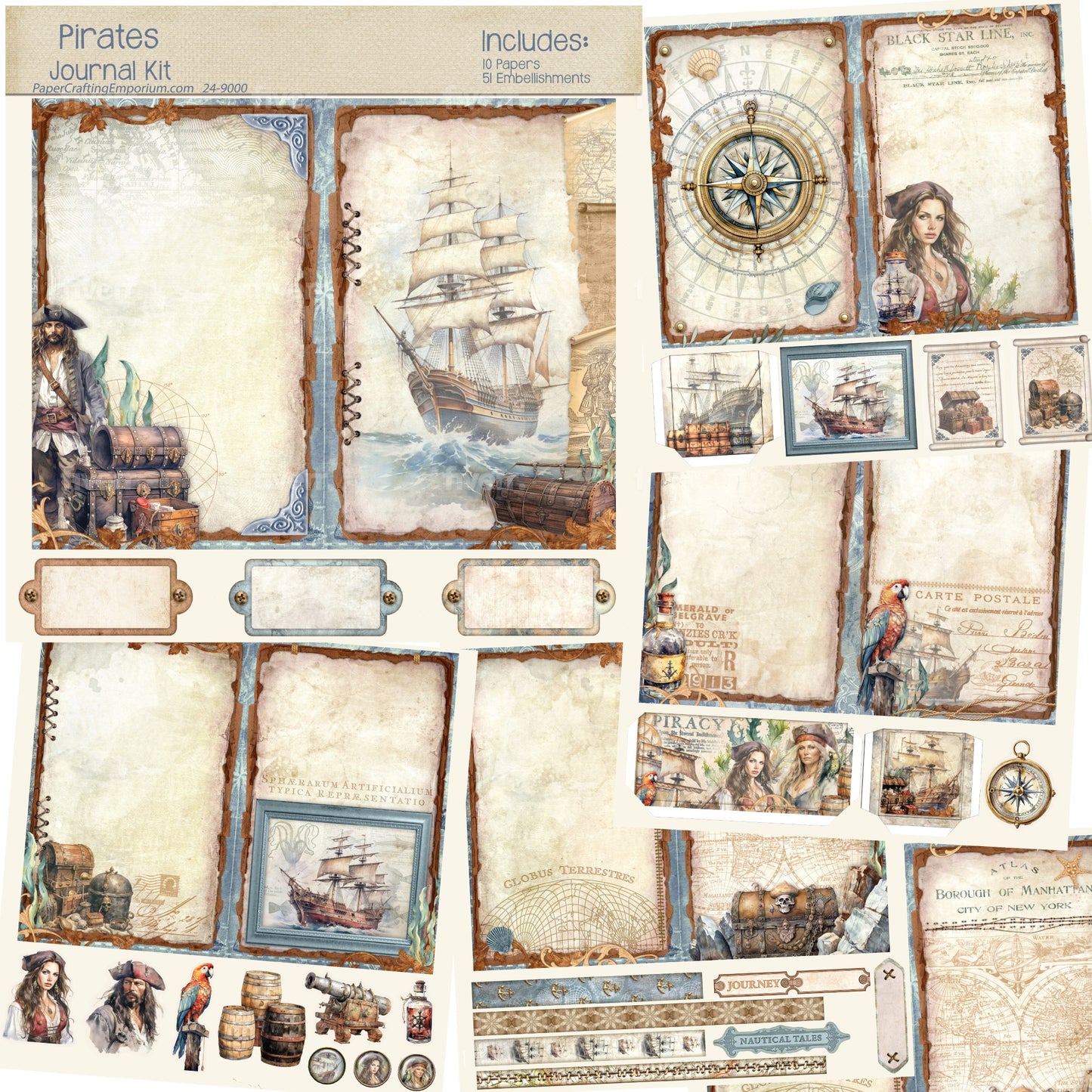 Pirates - Journal Kit - 24-9000