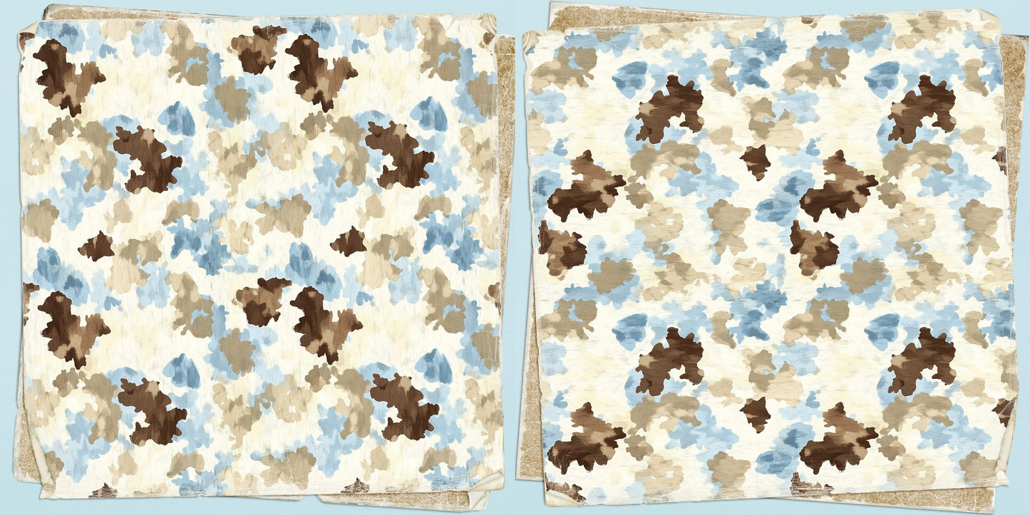 Blue Farm Cammo Stacked NPM - Scrapbook Layout - 25-751