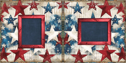 Patriotic Grunge Stars - 24-534