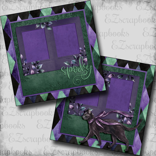 Twilight Spooky Kitty - Scrapbook Layout - 25-826