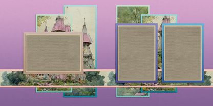 Fairy Kingdom - Set of 5 Double Page Layouts - 1918