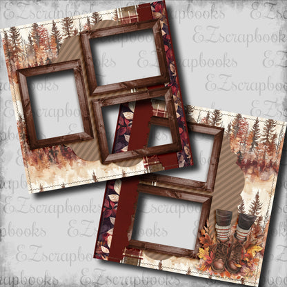 Fall Season - EZ Digital Scrapbook Pages - INSTANT DOWNLOAD