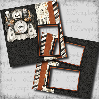 Spooky Season Table - EZ Digital Scrapbook Pages - INSTANT DOWNLOAD