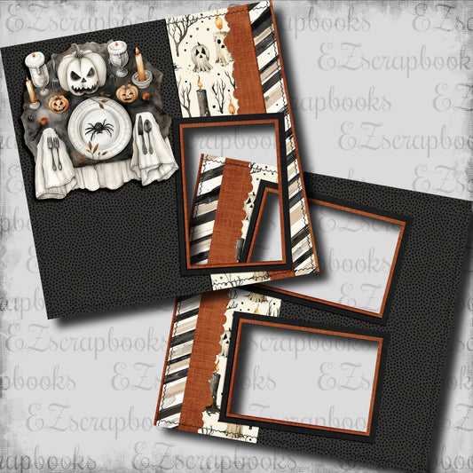 Spooky Season Table - EZ Digital Scrapbook Pages - INSTANT DOWNLOAD