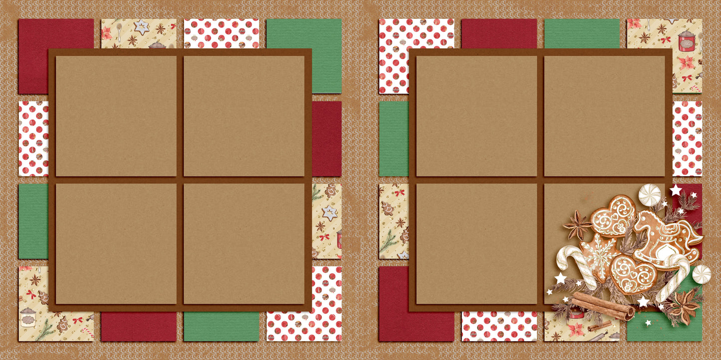 Christmas Kitchen - Set of 5 Double Page Layouts - 1640