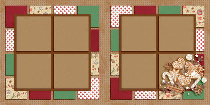 Christmas Kitchen - Set of 5 Double Page Layouts - 1640