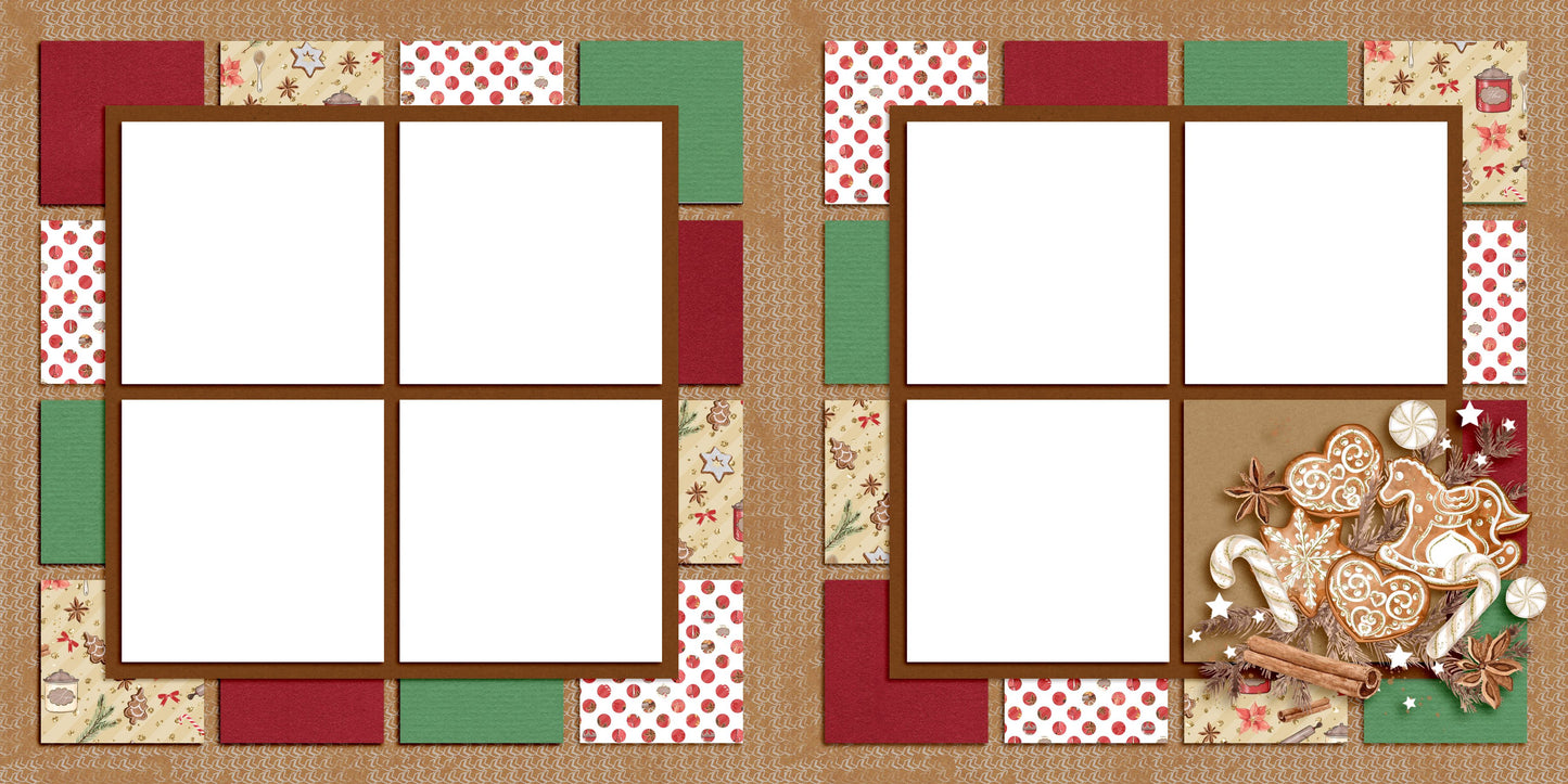 Christmas Kitchen EZ Quick Pages -  Digital Bundle - 10 Digital Scrapbook Pages - INSTANT DOWNLOAD