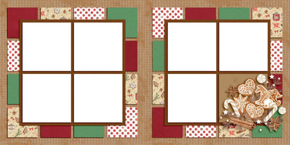 Christmas Kitchen EZ Quick Pages -  Digital Bundle - 10 Digital Scrapbook Pages - INSTANT DOWNLOAD