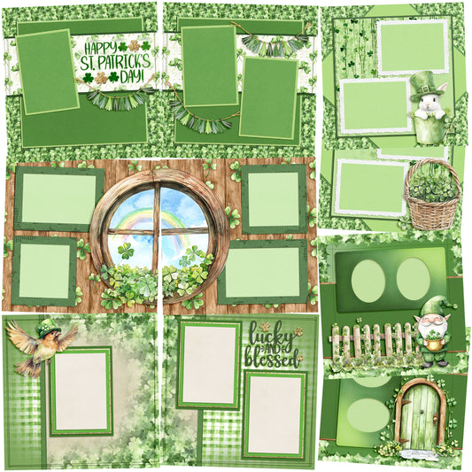 Lucky Cottage - Set of 5 Double Page Scrapbook Layouts - 25-1026