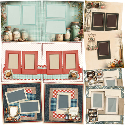 From Scratch Pantry - Baking - Set of 5 Double Page Scrapbook Layouts - 25-1078
