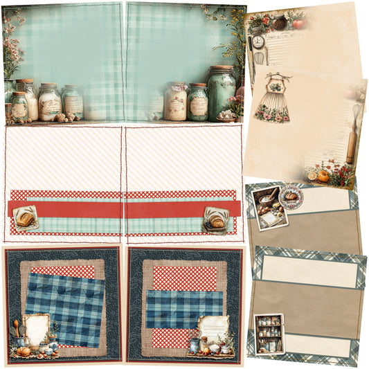 From Scratch Pantry NPM - Baking - Set of 5 Double Page Scrapbook Layouts - 25-1079