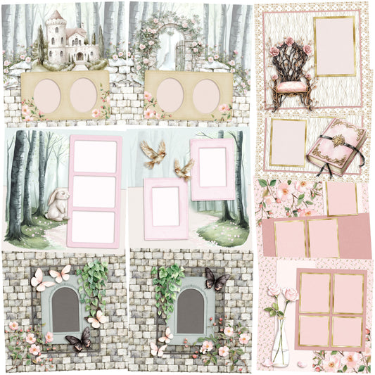 Enchanted Dream - Set of 5 Double Page Scrapbook Layouts - 25-1090