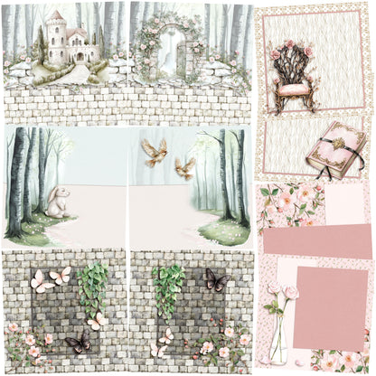 Enchanted Dream NPM - Set of 5 Double Page Scrapbook Layouts - 25-1091