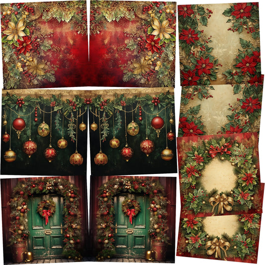 Christmas Cheer NPM - Set of 5 Double Page Scrapbook Layouts - 25-1101