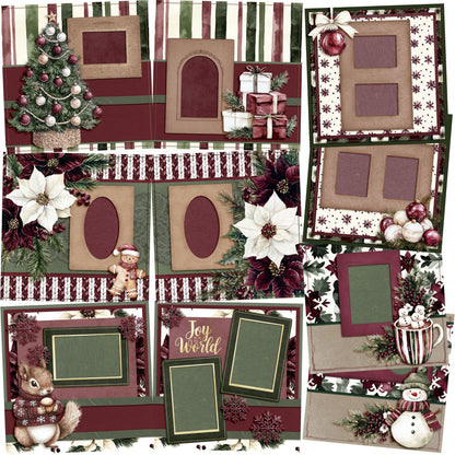 Joyful Time - Set of 5 Double Page Scrapbook Layouts - 25-1104