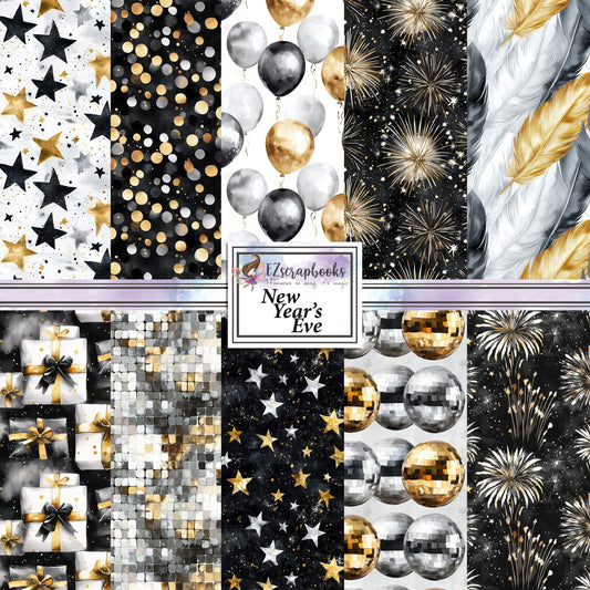 New Year's Eve - 12X12 Scrapbook Paper Pack - 25-8001